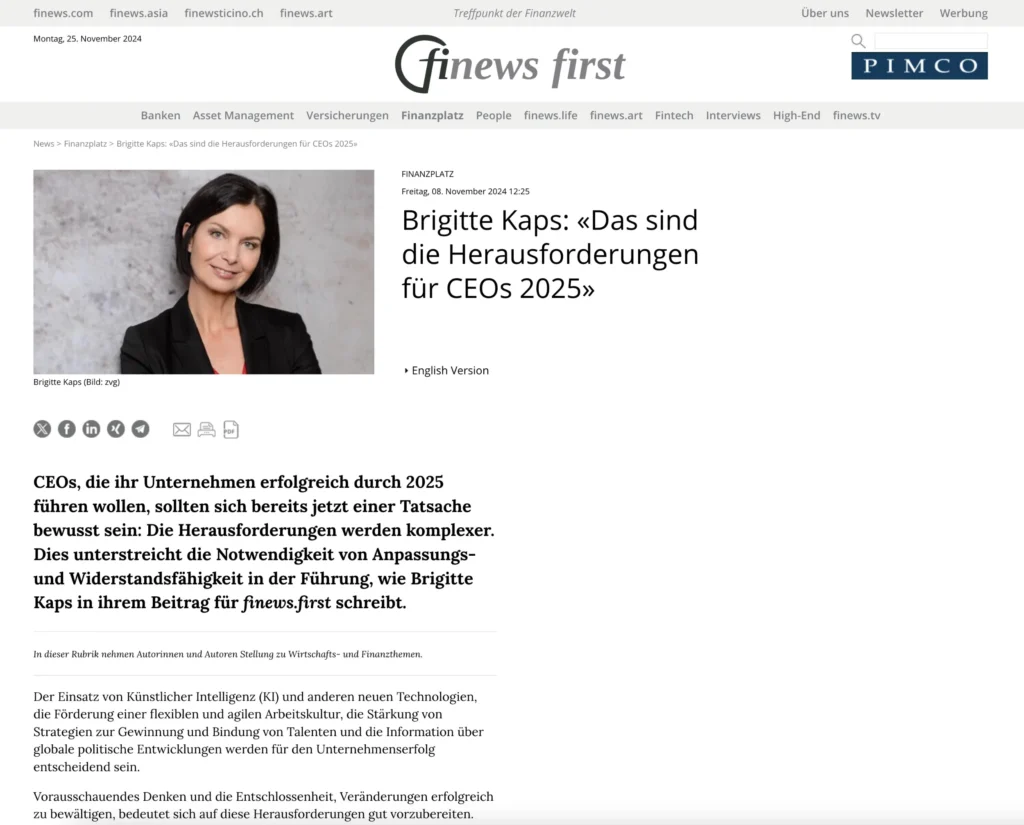 Das sind die Herausforderungen fuer CEOs 2025 Das sind die Herausforderungen fuer CEOs 2025