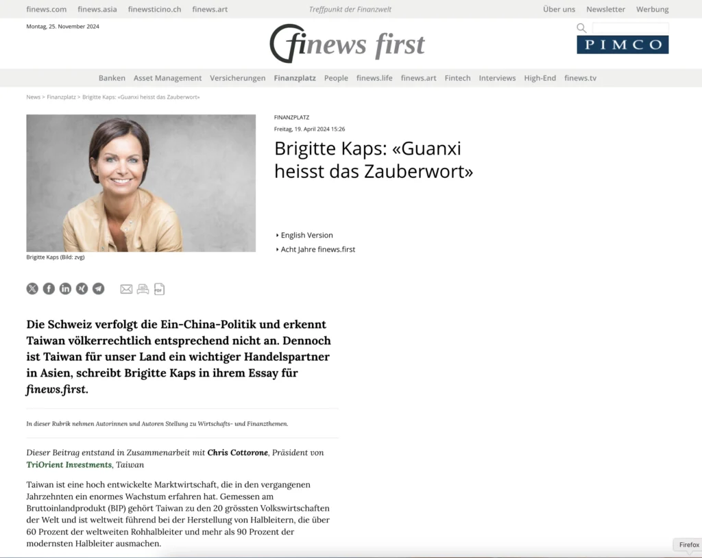 Guanxi heisst das Zauberwort Guanxi heisst das Zauberwort